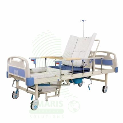 4 Function Electric-Manual Convertible Hospital Bed With Commode Amaris Medical