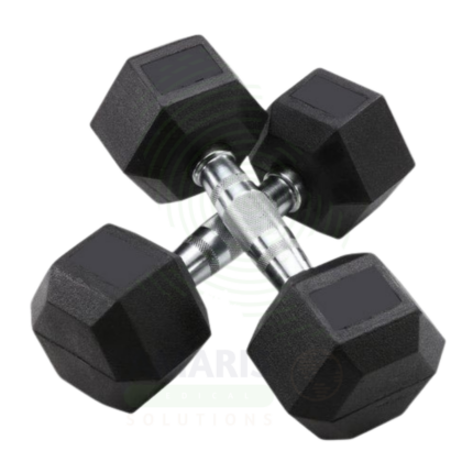 Rubber Hex Dumbbells Amaris Medical