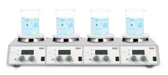 LCD Digital 4‑Channel Hotplate Magnetic Stirrer Amaris Chemical