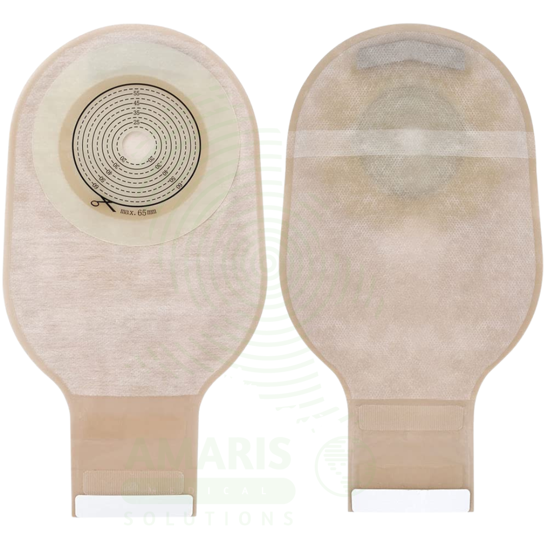 One Piece Ostomy bag (Adult) - Velcro type (Drainable) Amaris Medical One Piece Ostomy bag (Adult) - Velcro type (Drainable) Amaris Medical